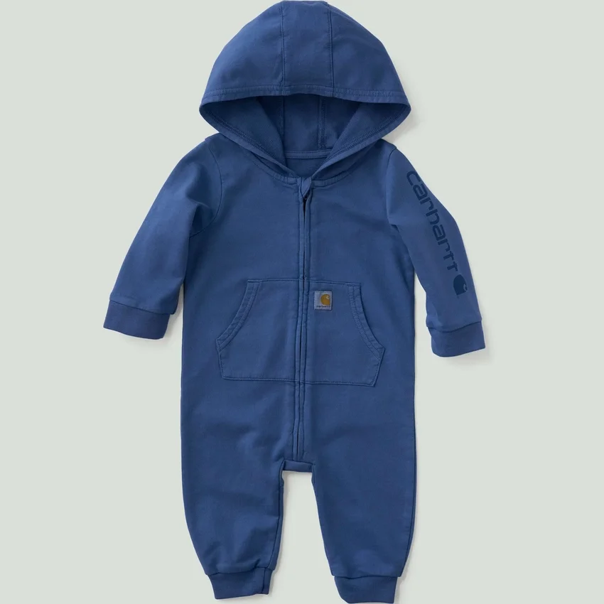 Mono de trabajo con capucha de manguitos largos para niño, teñido en prenda y rediseñado (Bebé)