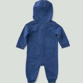 Mono de trabajo con capucha de manguitos largos para niño, teñido en prenda y rediseñado (Bebé)