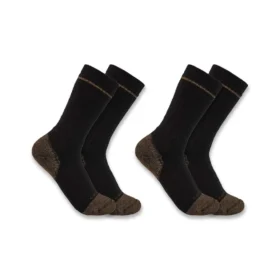 Pack de 2 pares de calcetines de algodón de peso medio para botas con puntera de acero