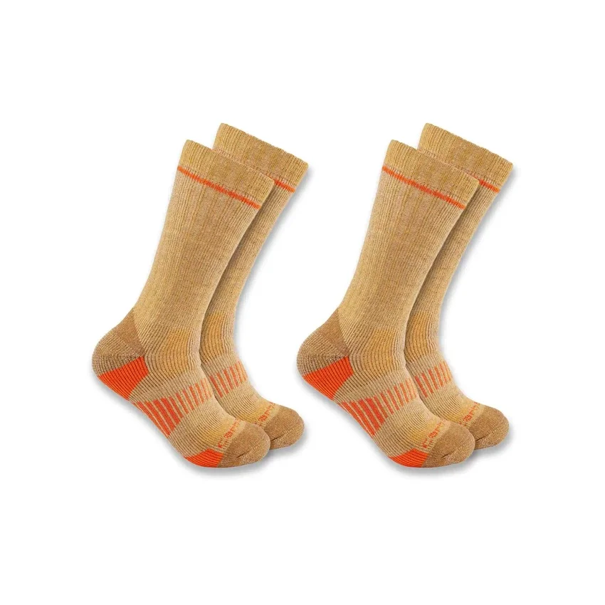 Pack de 2 pares de calcetines para botas de mezcla de lana sintética de grosor medio