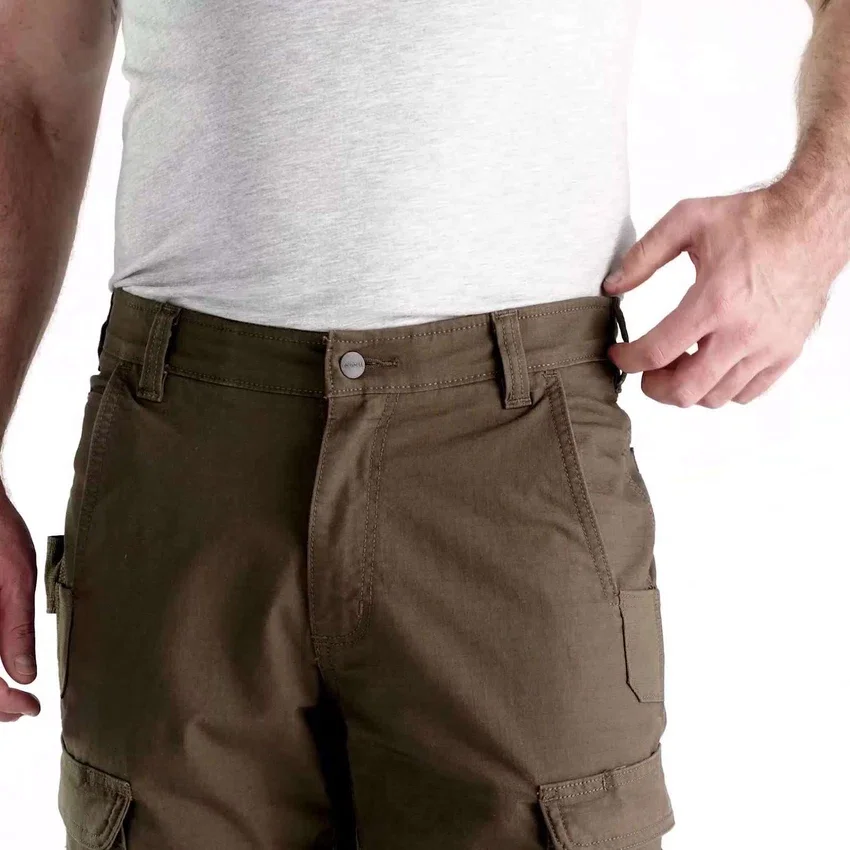 Pantalones cargo de corte recto holgado con doble refuerzo en las rodillas - Pantalones de trabajo