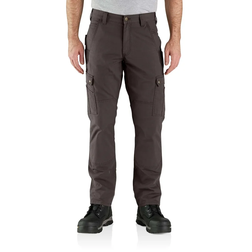 Pantalones cargo rectos de corte holgado con doble refuerzo en las rodillas y tejido ripstop - Pantalones de trabajo