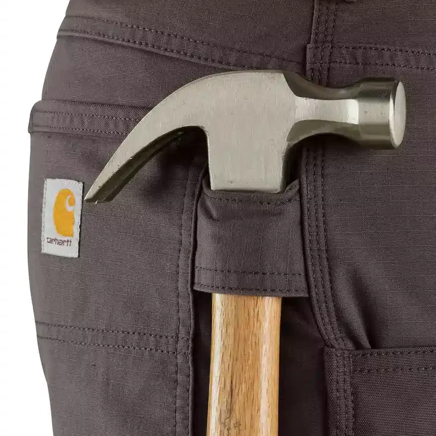 Pantalones cargo rectos de corte holgado con doble refuerzo en las rodillas y tejido ripstop - Pantalones de trabajo