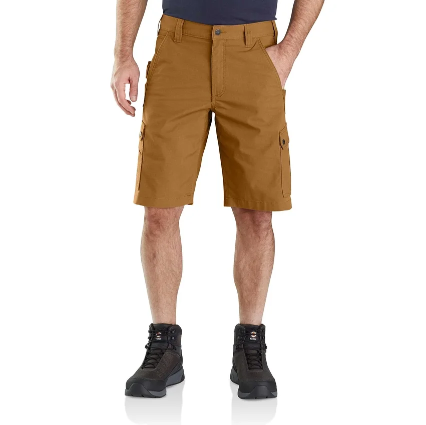 Pantalones cortos cargo de corte holgado de 11" con tejido ripstop - Pantalones cortos de trabajo
