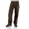 Pantalones de carpintero Carhartt B136 para hombre, de corte recto holgado, en Washed Duck y con doble refuerzo en las rodillas