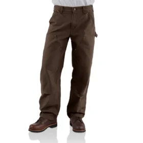 Pantalones de carpintero Carhartt B136 para hombre, de corte recto holgado, en Washed Duck y con doble refuerzo en las rodillas