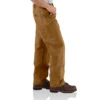 Pantalones de carpintero Carhartt B136 para hombre, de corte recto holgado, en Washed Duck y con doble refuerzo en las rodillas