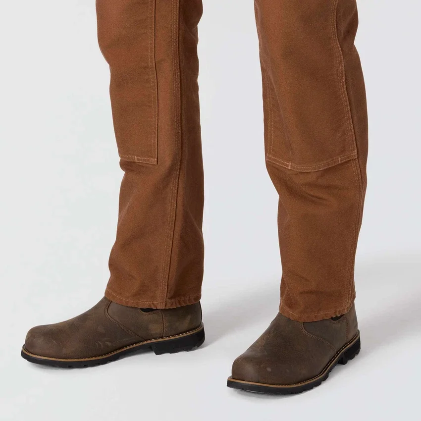 Pantalones de carpintero de la serie Crafted para hombre, de corte holgado y pierna recta, en tela de lona, con doble refuerzo en las rodillas