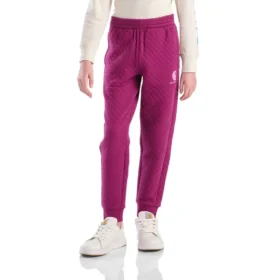 Pantalones de chándal acolchados con logotipo y cintura elástica para niña (niños/jóvenes)