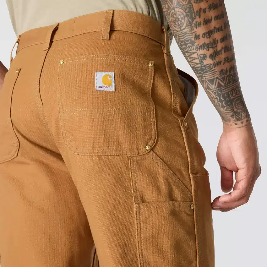 Pantalones de trabajo Carhartt B01 para hombre, de corte holgado, en Firm Duck, con doble refuerzo en las rodillas