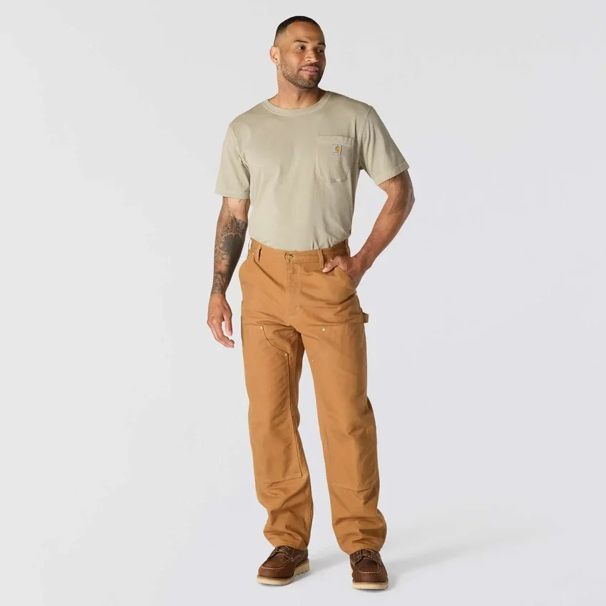 Pantalones de trabajo Carhartt B01 para hombre, de corte holgado, en Firm Duck, con doble refuerzo en las rodillas