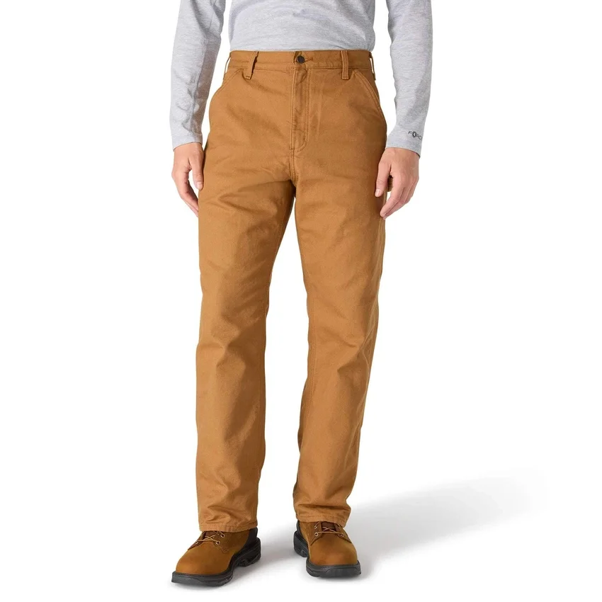 Pantalones de trabajo Carhartt B111 para hombre, de corte recto holgado, en tela Washed Duck y con forro