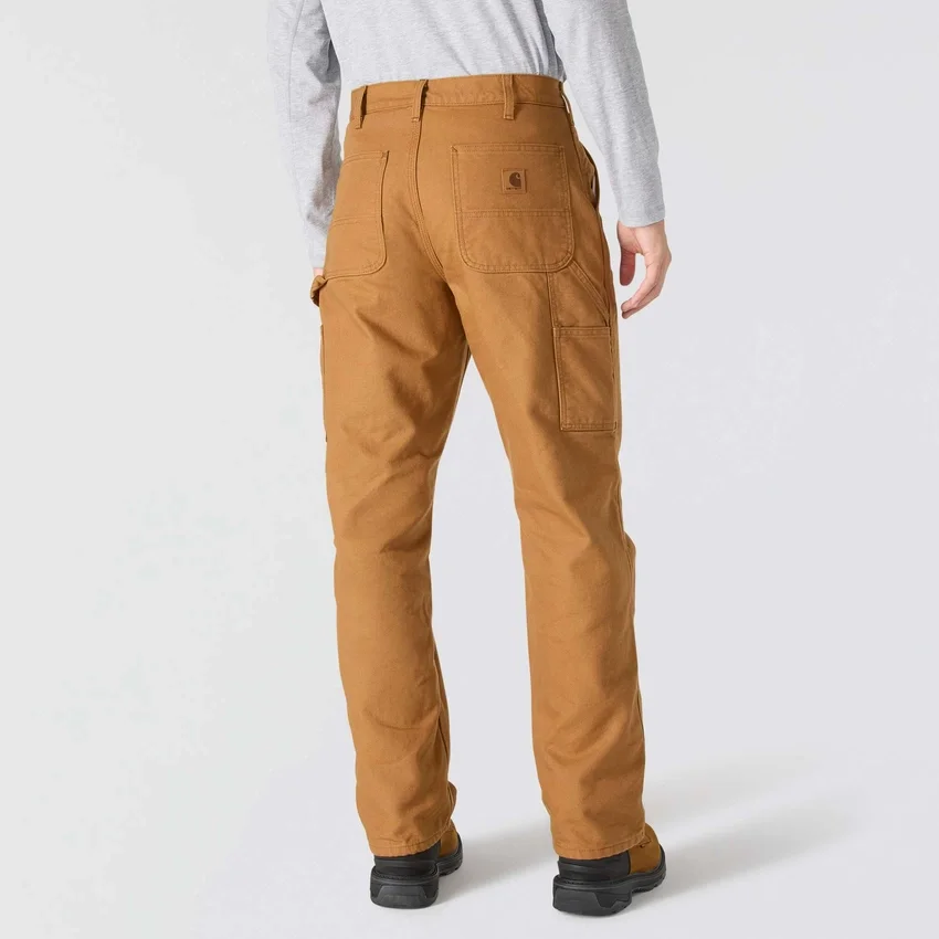 Pantalones de trabajo Carhartt B111 para hombre, de corte recto holgado, en tela Washed Duck y con forro
