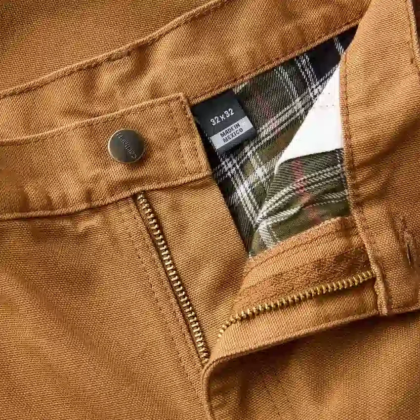 Pantalones de trabajo Carhartt B111 para hombre, de corte recto holgado, en tela Washed Duck y con forro