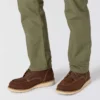 Pantalones de trabajo de lona de color verde militar de corte holgado y pierna recta de la serie Crafted para hombre
