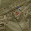 Pantalones de trabajo de lona de color verde militar de corte holgado y pierna recta de la serie Crafted para hombre