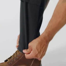 Pantalones de trabajo para hombre, de corte ajustado y cónico, de tela de algodón «Rugged Flex» resistente y flexible, con doble refuerzo en las rodillas