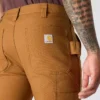Pantalones de trabajo para hombre, de corte ajustado y cónico, de tela de algodón «Rugged Flex» resistente y flexible, con doble refuerzo en las rodillas