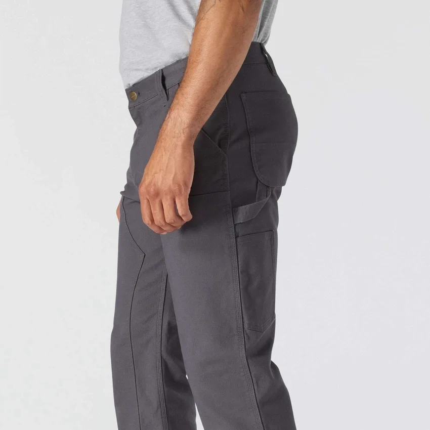 Pantalones de trabajo para hombre de corte recto holgado con doble refuerzo en las rodillas, de tela Rugged Flex Duck