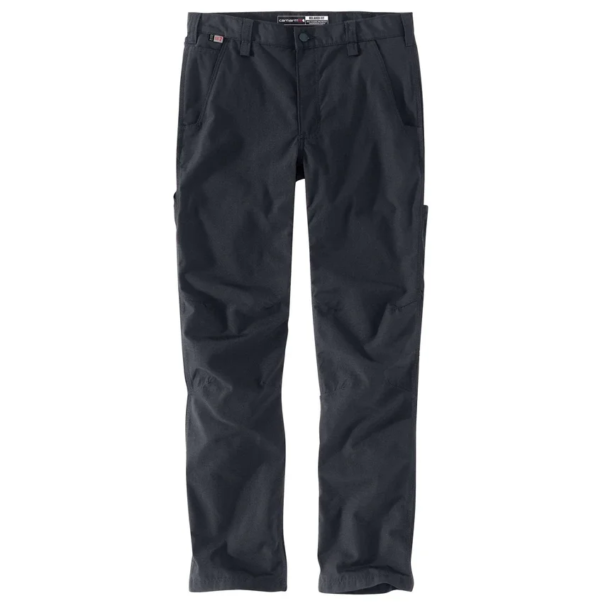 Pantalones de trabajo para hombre Fr de corte holgado y pierna recta con tejido ripstop