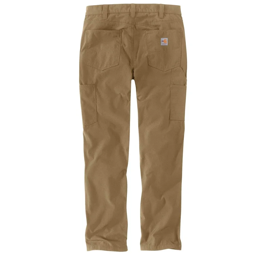 Pantalones de trabajo para hombre Fr de corte holgado y pierna recta con tejido ripstop