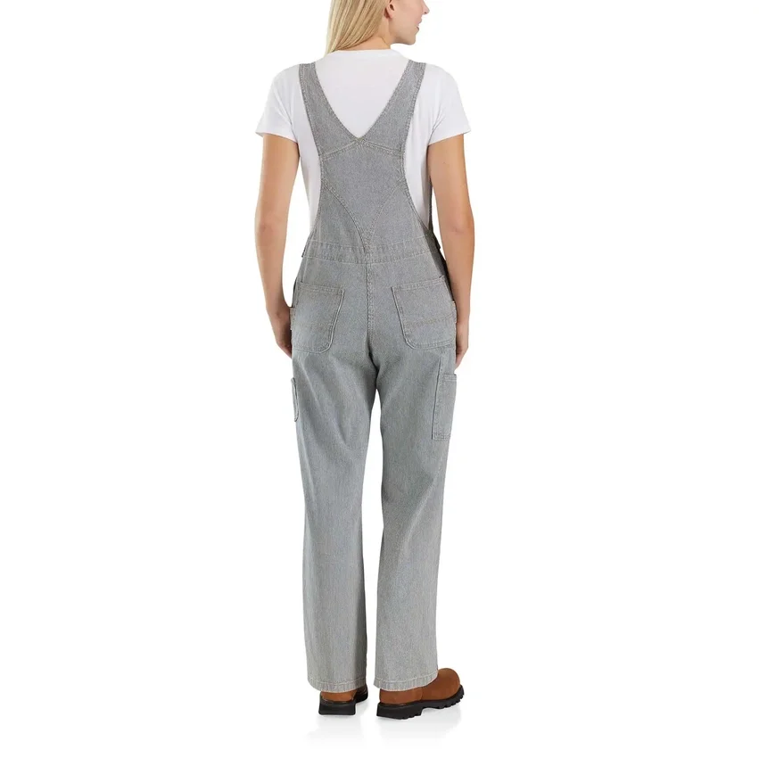 Peto vaquero con rayas de tren en forma de Bib Overall