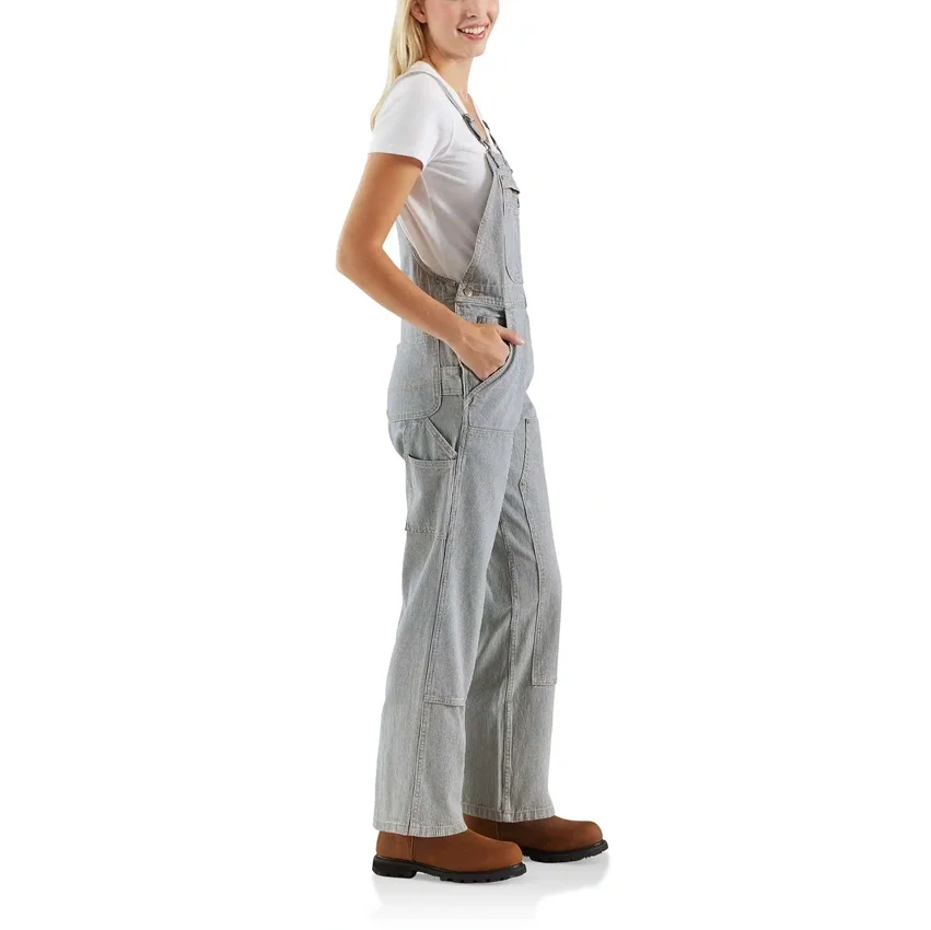 Peto vaquero con rayas de tren en forma de Bib Overall