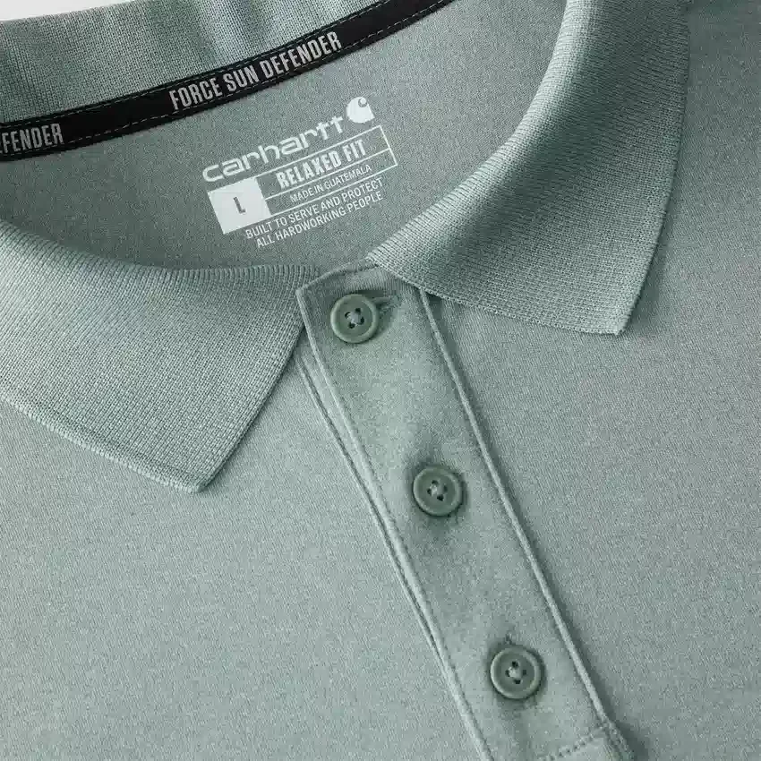 Polo de hombre Force Sun Defender™ de corte holgado con logotipo - Camisas con protección solar