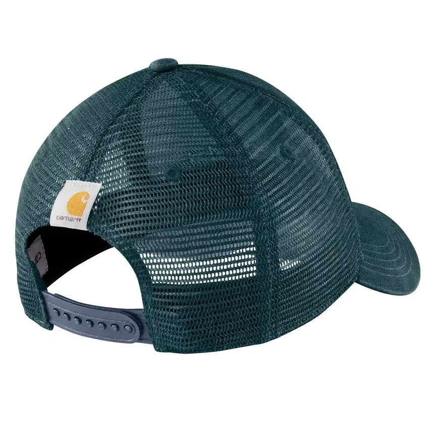 Sombrero de camionero de lona con parte trasera de malla y logotipo