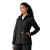 Sudadera con capucha de forro polar laminado para mujer