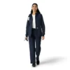 Sudadera con capucha de forro polar laminado para mujer