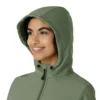 Sudadera con capucha de forro polar laminado para mujer