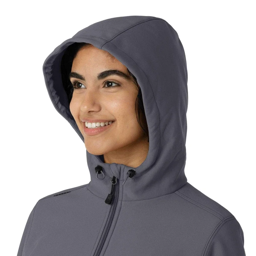 Sudadera con capucha de forro polar laminado para mujer
