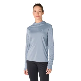 Sudadera con capucha Force Sun Defender UPF 50+ para mujer, que absorbe la humedad - Sudaderas con capucha de protección solar