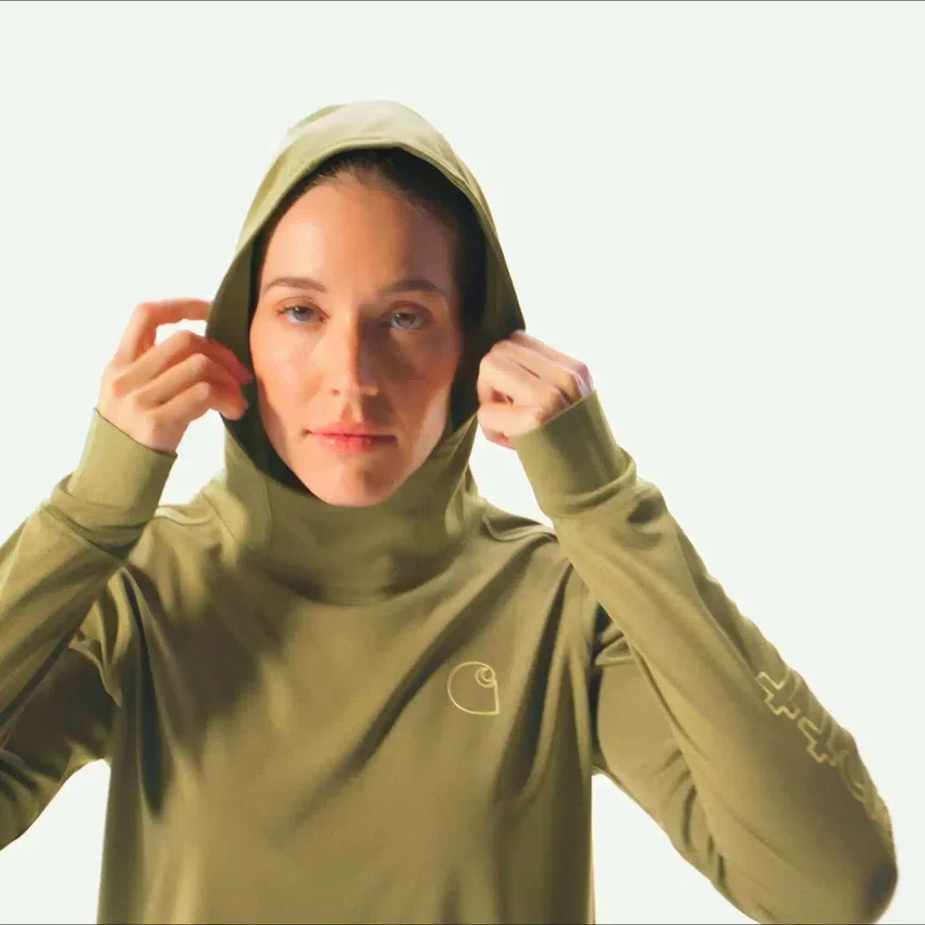 Sudadera con capucha Force Sun Defender UPF 50+ para mujer, que absorbe la humedad - Sudaderas con capucha de protección solar