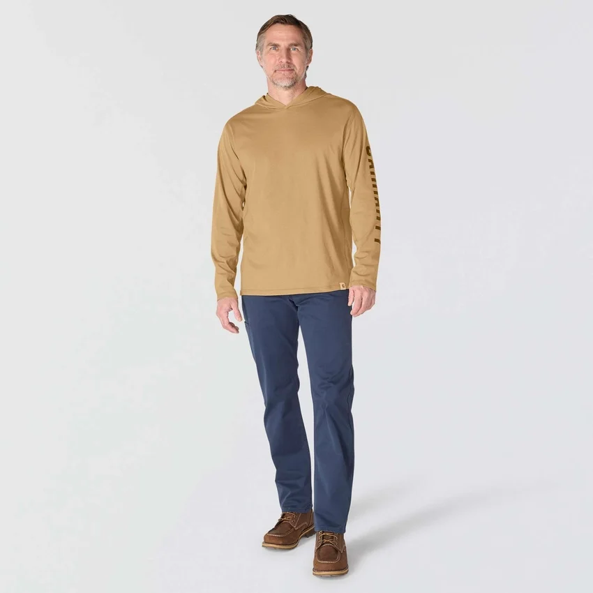 Sudadera con capucha para hombre Force, corte holgado, que absorbe la humedad y con logotipo