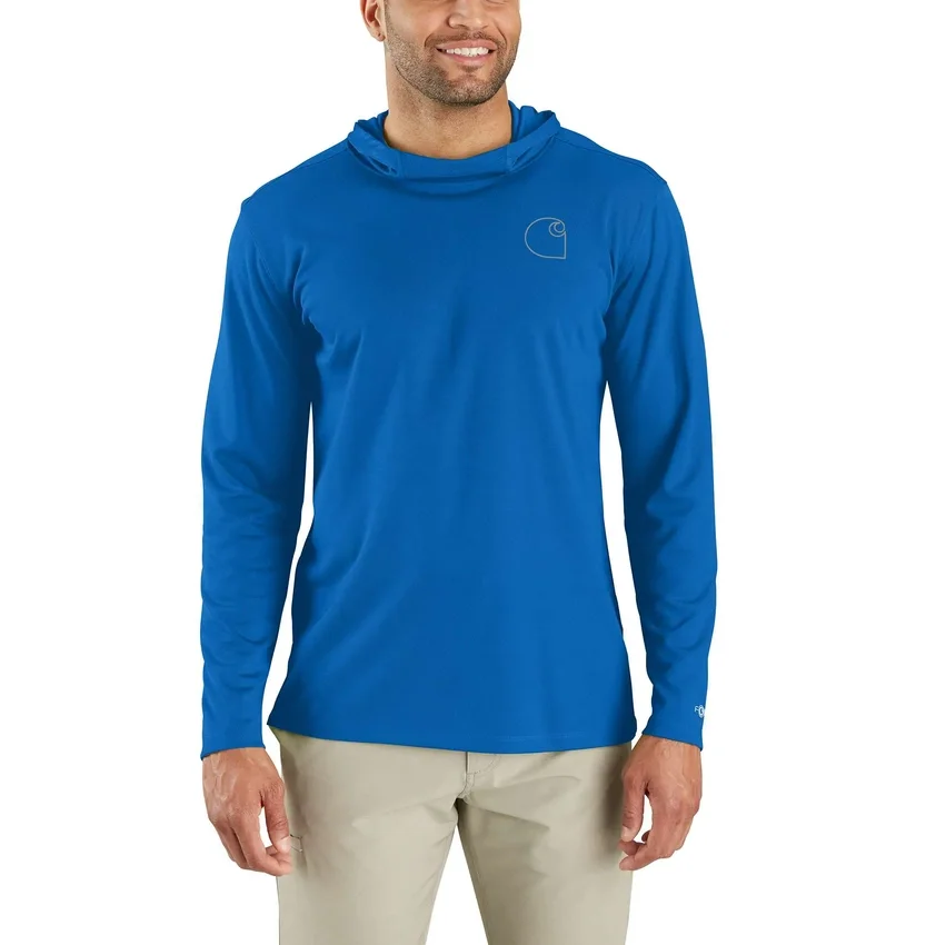 Sudadera con capucha para hombre Force Sun Defender UPF 50+, ligera, con manguitos largos y transpirable - Sudaderas con capucha de protección solar