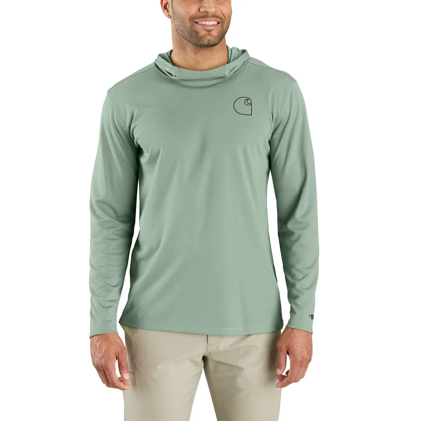 Sudadera con capucha para hombre Force Sun Defender UPF 50+, ligera, con manguitos largos y transpirable - Sudaderas con capucha de protección solar
