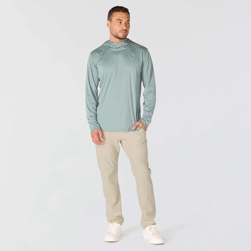 Sudadera con capucha para hombre Force Sun Defender UPF 50+, ligera, con manguitos largos y transpirable - Sudaderas con capucha de protección solar