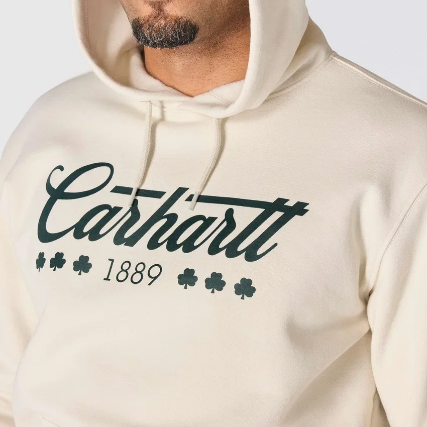 Sudadera con capucha para hombre Marquette con estampado de trébol - Sudadera del Día de San Patricio