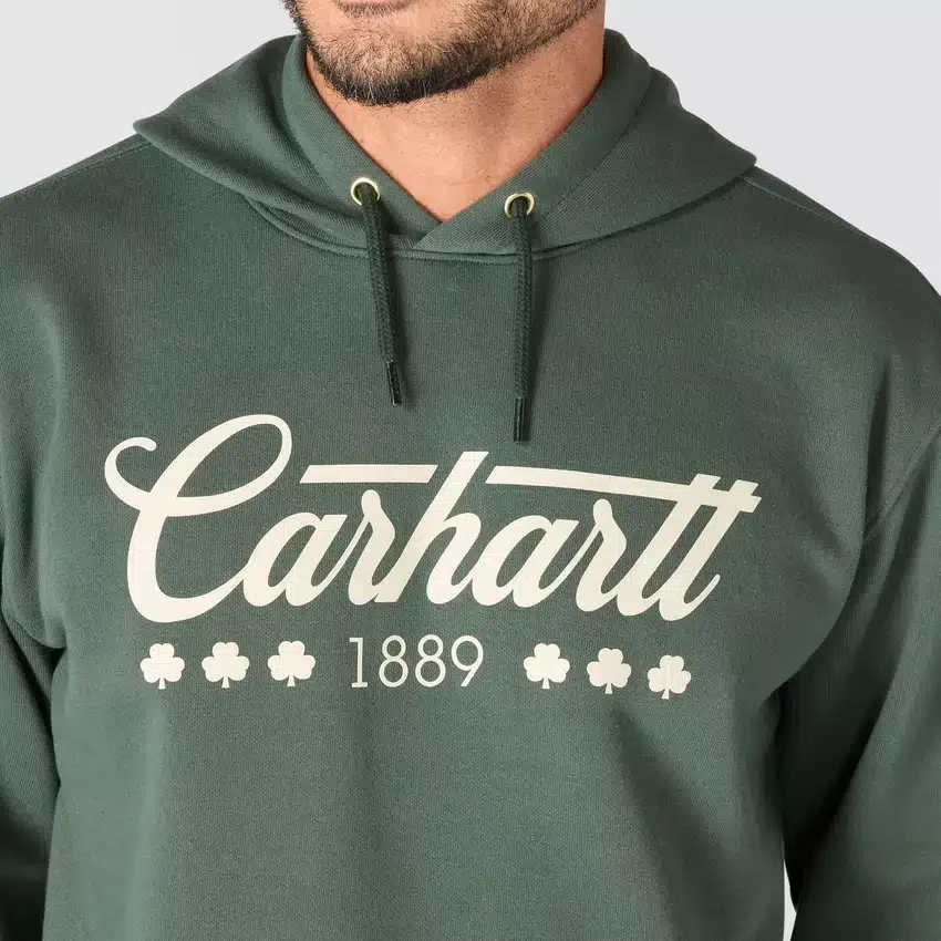 Sudadera con capucha para hombre Marquette con estampado de trébol - Sudadera del Día de San Patricio