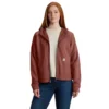 Sudadera con capucha y cremallera completa de Tencel™ ligera para mujer