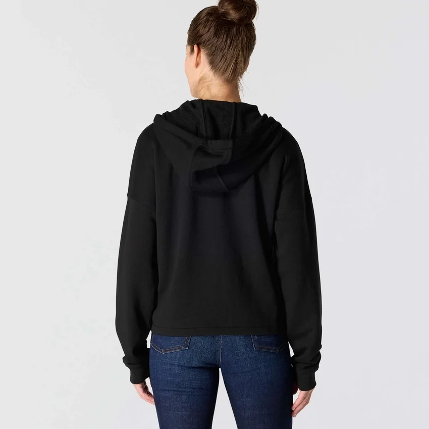 Sudadera con capucha y cremallera completa de Tencel™ ligera para mujer