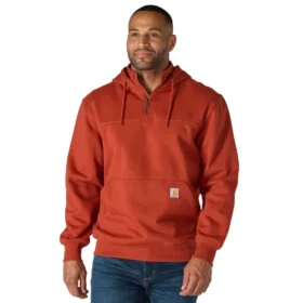 Sudadera con capucha y cremallera de un cuarto de Paxton para hombre, resistente e impermeable - Sudaderas con capucha Carhartt Rain Defender