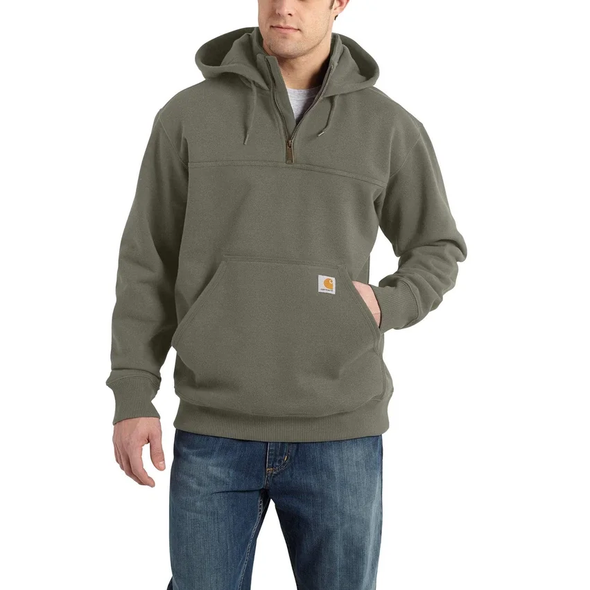 Sudadera con capucha y cremallera de un cuarto de Paxton para hombre, resistente e impermeable - Sudaderas con capucha Carhartt Rain Defender