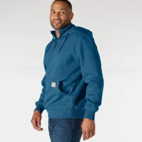 Sudadera con capucha y cremallera de un cuarto de Paxton para hombre, resistente e impermeable – Sudaderas con capucha Carhartt Rain Defender