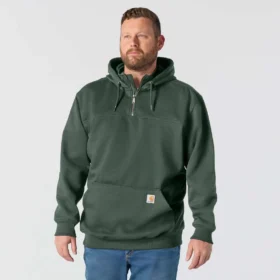 Sudadera con capucha y cremallera de un cuarto de Paxton para hombre, resistente e impermeable – Sudaderas con capucha Carhartt Rain Defender