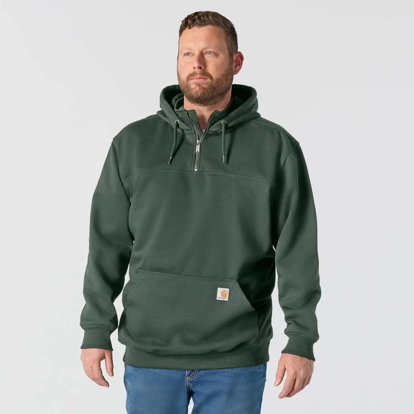 Sudadera con capucha y cremallera de un cuarto de Paxton para hombre, resistente e impermeable - Sudaderas con capucha Carhartt Rain Defender