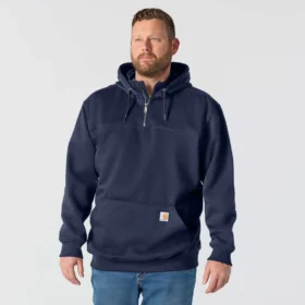 Sudadera con capucha y cremallera de un cuarto de Paxton para hombre, resistente e impermeable – Sudaderas con capucha Carhartt Rain Defender