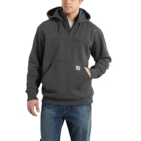 Sudadera con capucha y cremallera de un cuarto de Paxton para hombre, resistente e impermeable – Sudaderas con capucha Carhartt Rain Defender
